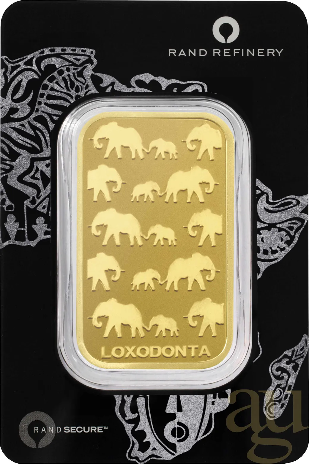 100 Gramm Goldbarren Rand Refinery - Elefant