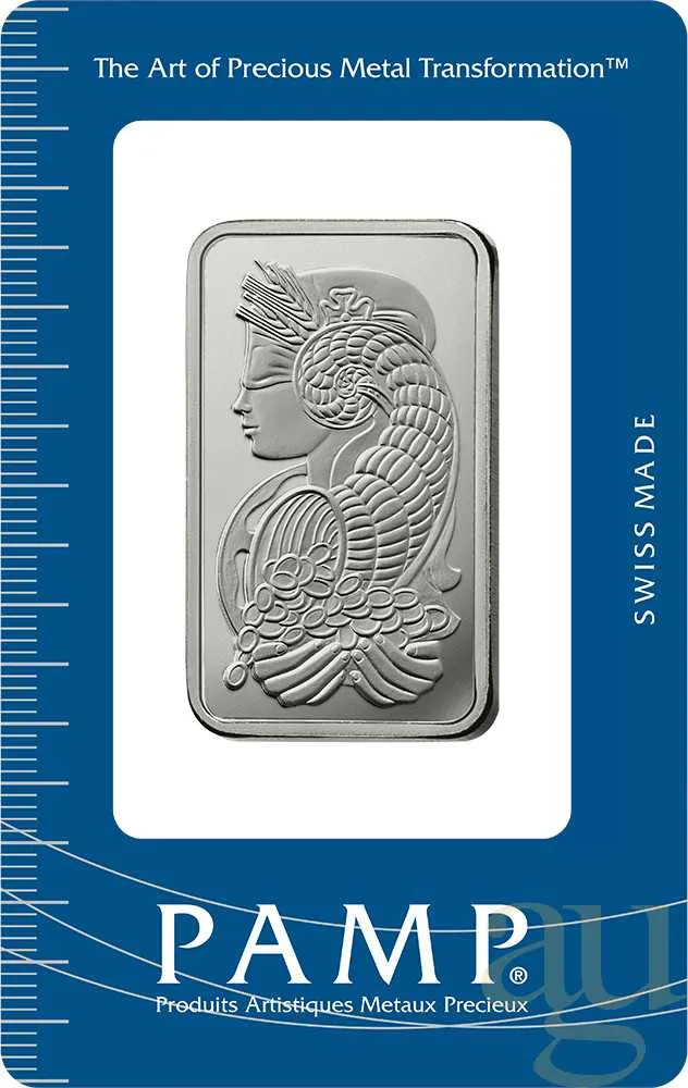 31,1 Gramm Platinbarren PAMP Fortuna