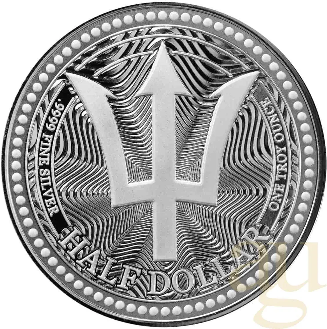 1 Unze Silbermünze Barbados Trident 2025