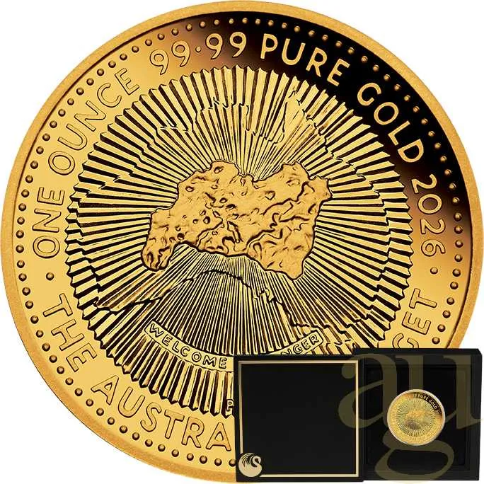 1 Unze Goldmünze Australien Nugget 40 Jahre 2026 - polierte Platte