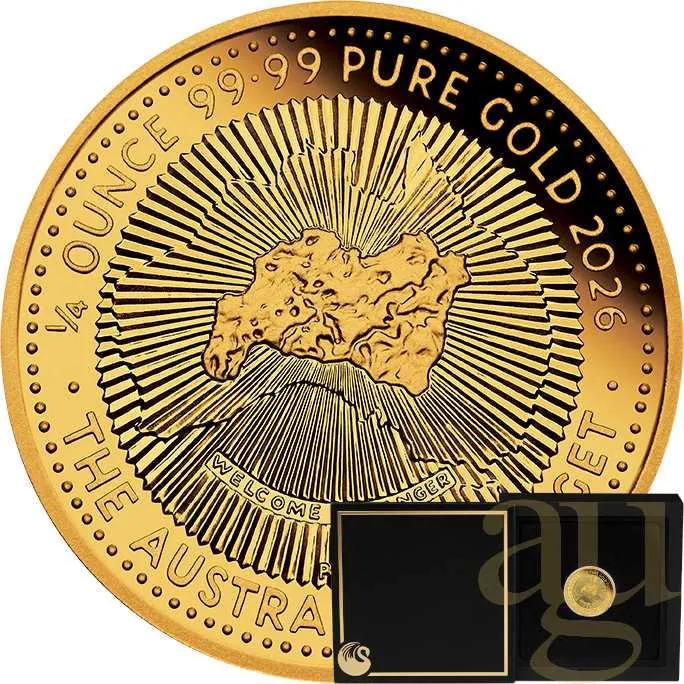 1/4 Unze Goldmünze Australien Nugget 40 Jahre 2026 - polierte Platte