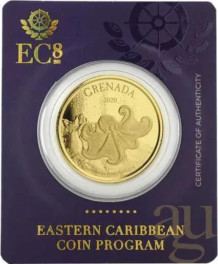 1 Unze Goldmünze EC8 Grenada - Octopus 2020