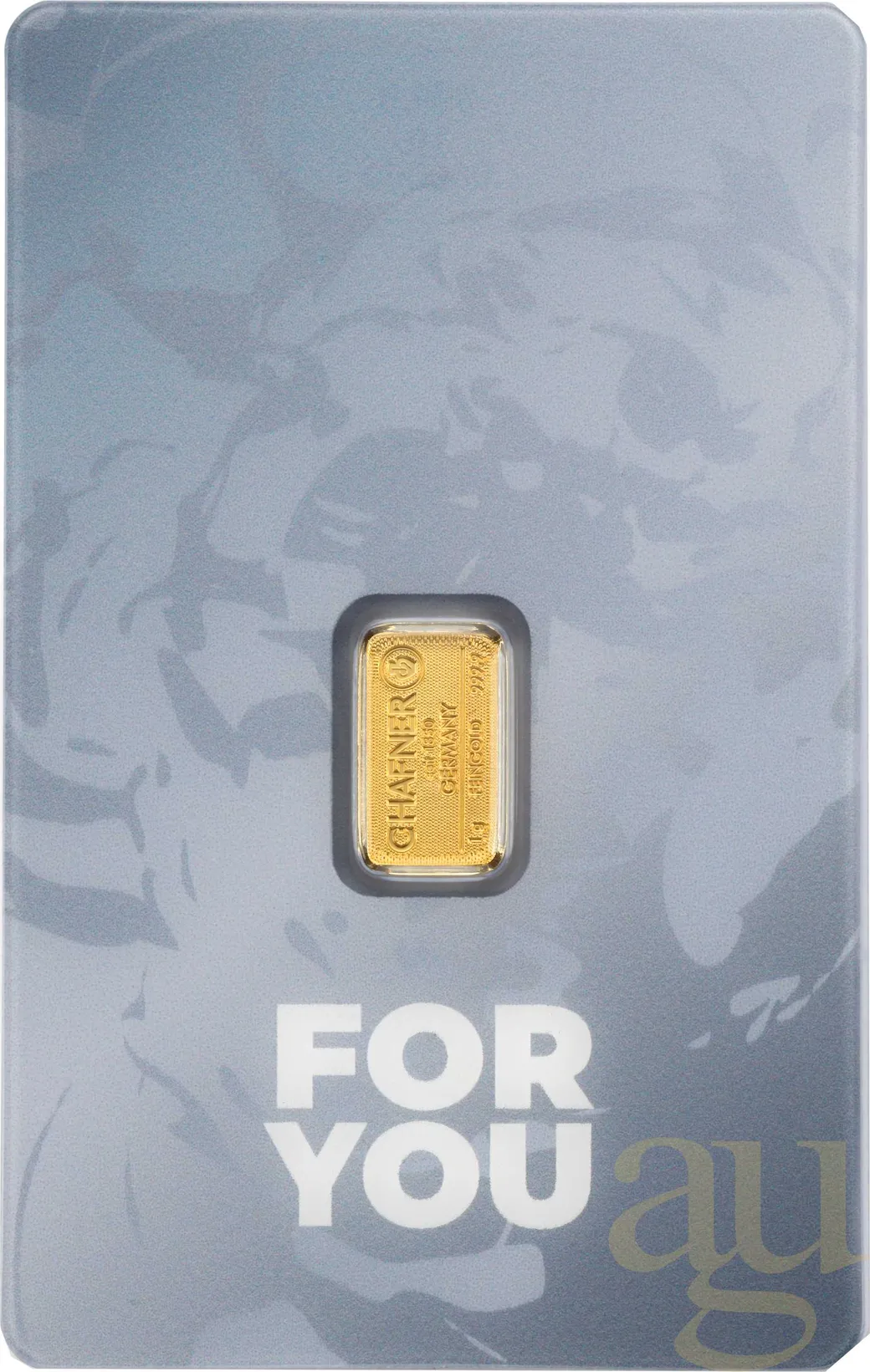 1 Gramm Goldbarren C. Hafner - For You - Blau
