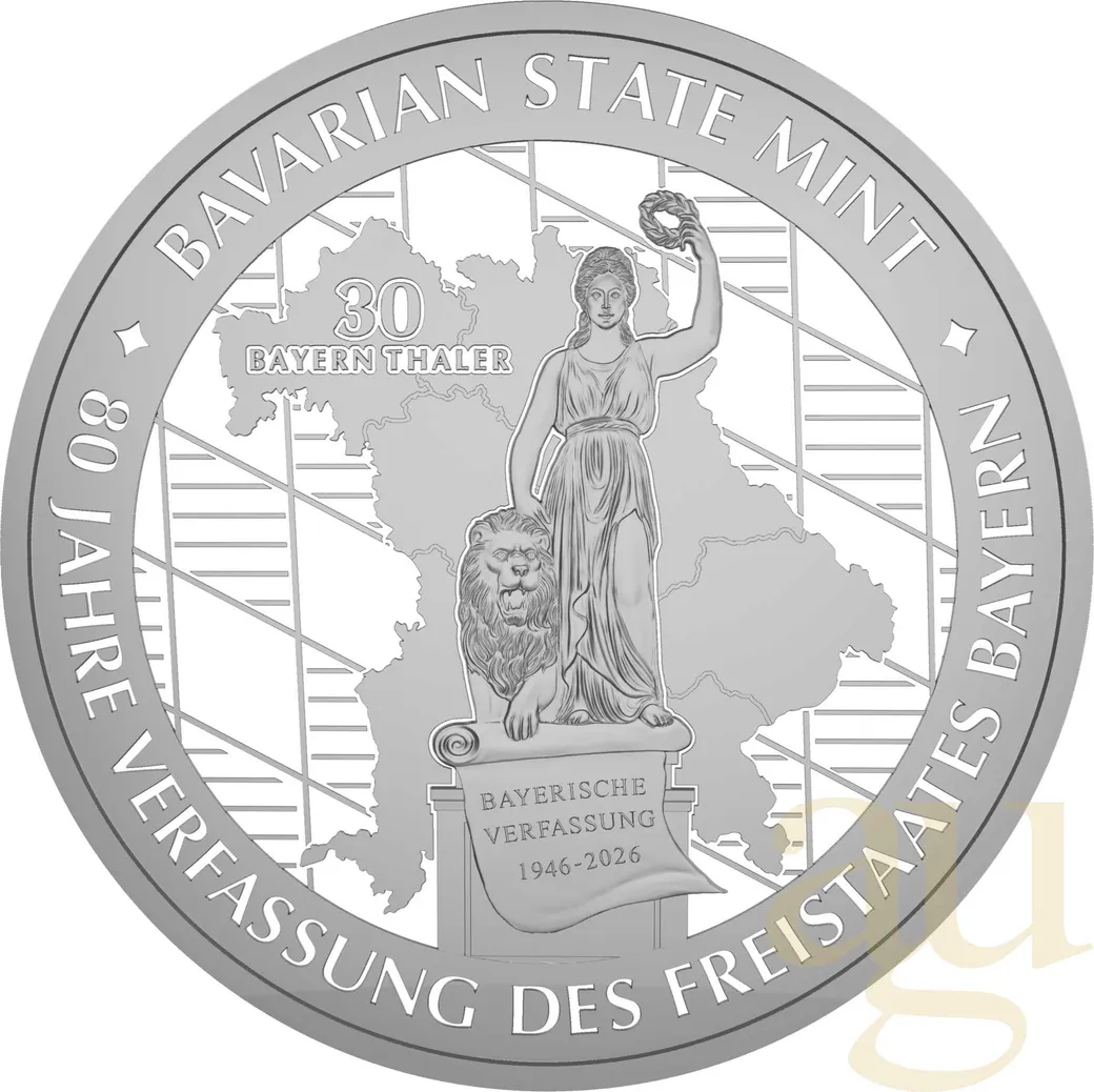 1 Kilogramm Silbermünze Bayern Thaler - 80 Jahre Verfassung 2026 - A