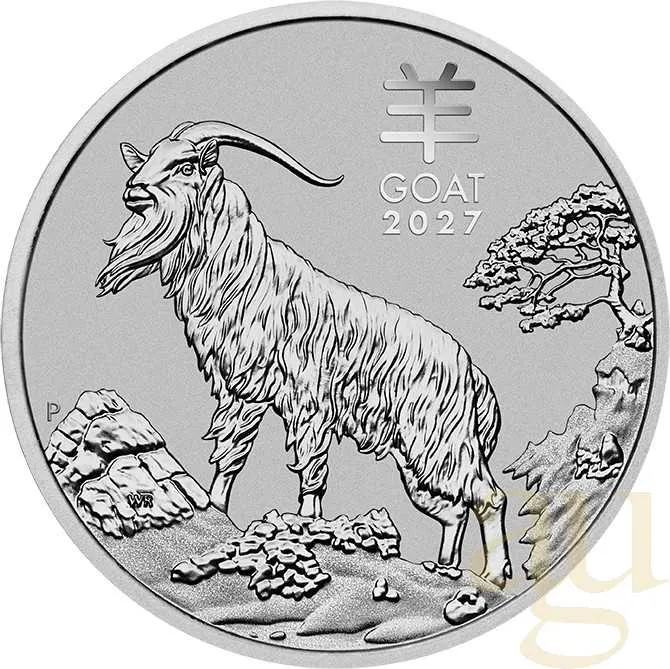 1 Unze Platinmünze Australien Lunar III Ziege 2027
