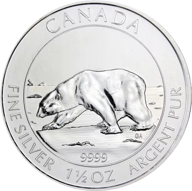 1.5 Unzen Silbermünze Kanada Polarbär 2013
