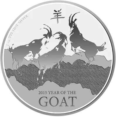 1 Unze Silbermünze Niue Ziege 2015
