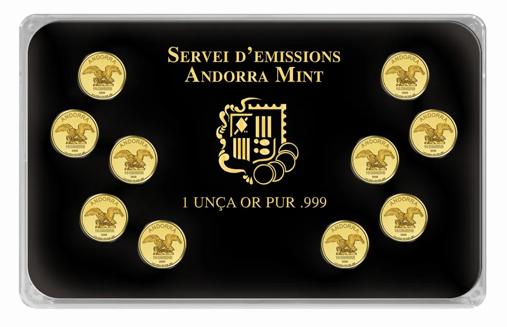 10 x 1/10 Unze Goldmünze Andorra Eagle