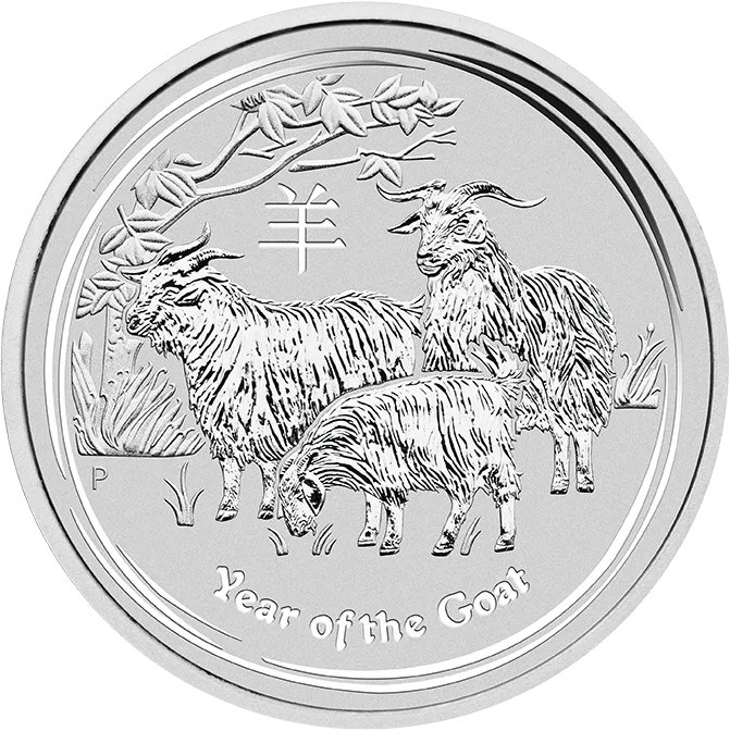 10 Kilogramm Silbermünze Australien Lunar II Ziege 2015