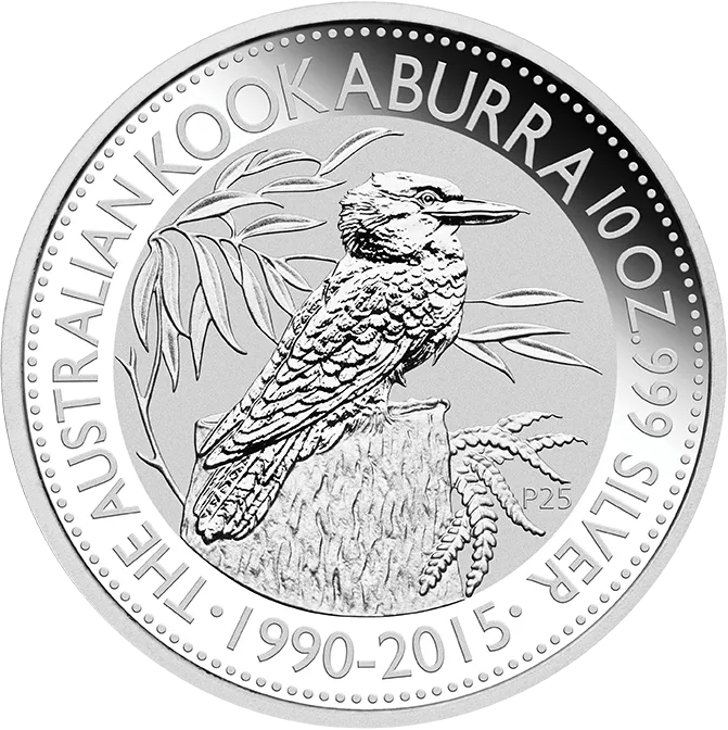 10 Unzen Silbermünze Australien Kookaburra 2015