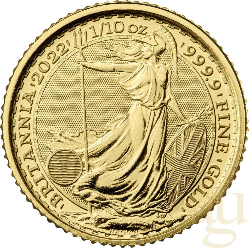 1/10 Unze Goldmünze Britannia 2022