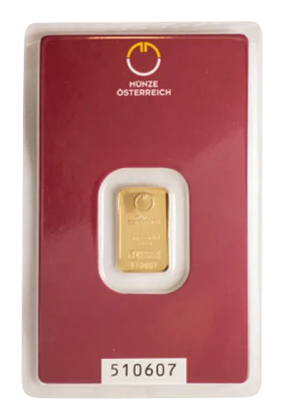 2 Gramm Goldbarren Münze Österreich
