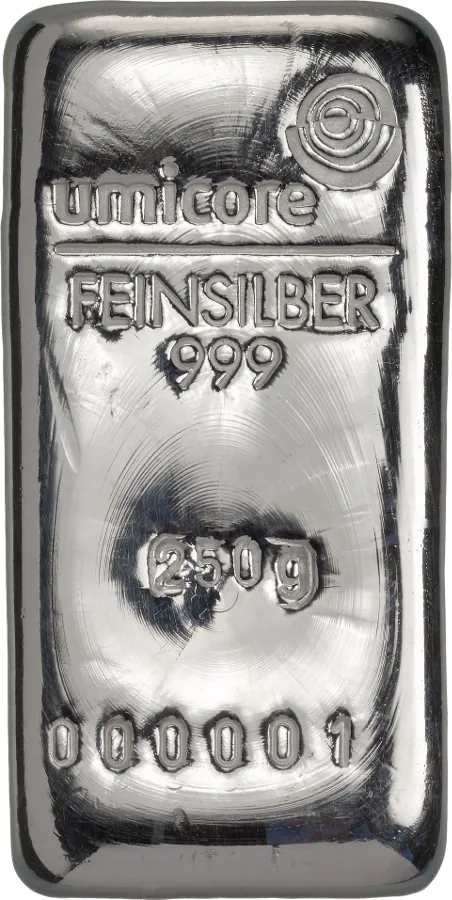 250 Gramm Silberbarren