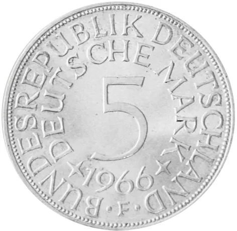 5 DM Gedenkmünzen BRD 625er Silber (1966-1979)