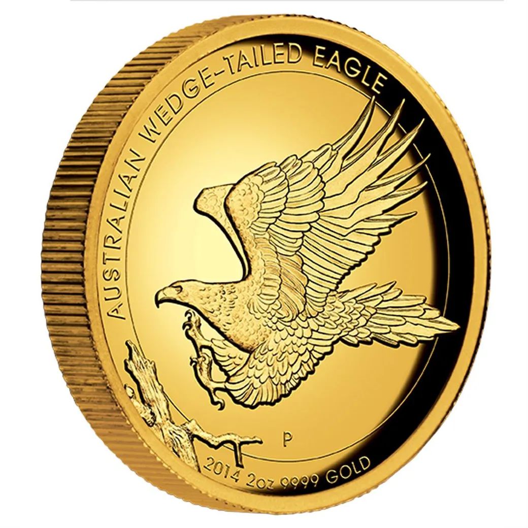 2 Unzen Goldmünze Australien Wedge Tailed Eagle 2016 proof - high Relief Prägung