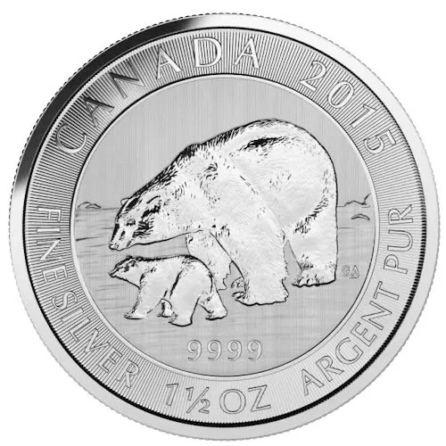 1.5 Unzen Silbermünze Kanada Polarbär 2015
