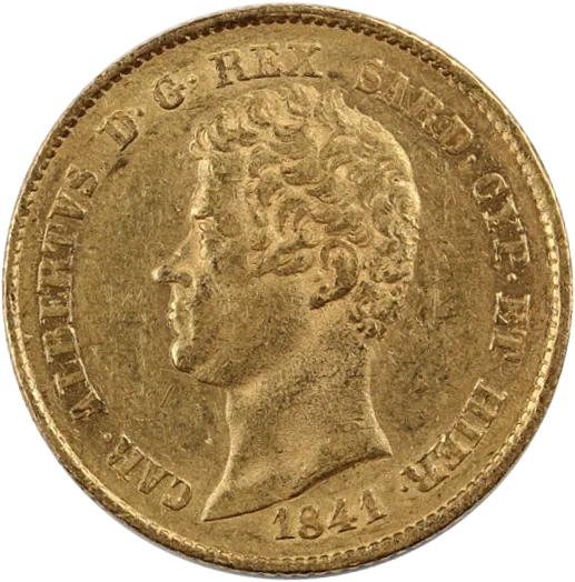 20 Lire Italien Goldmünze Sardinien - Karl Albert