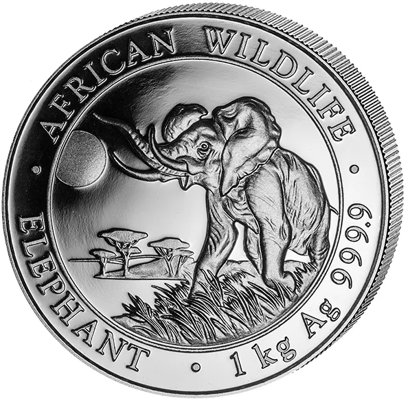 1 Kilogramm Silbermünze Somalia Elefant 2016