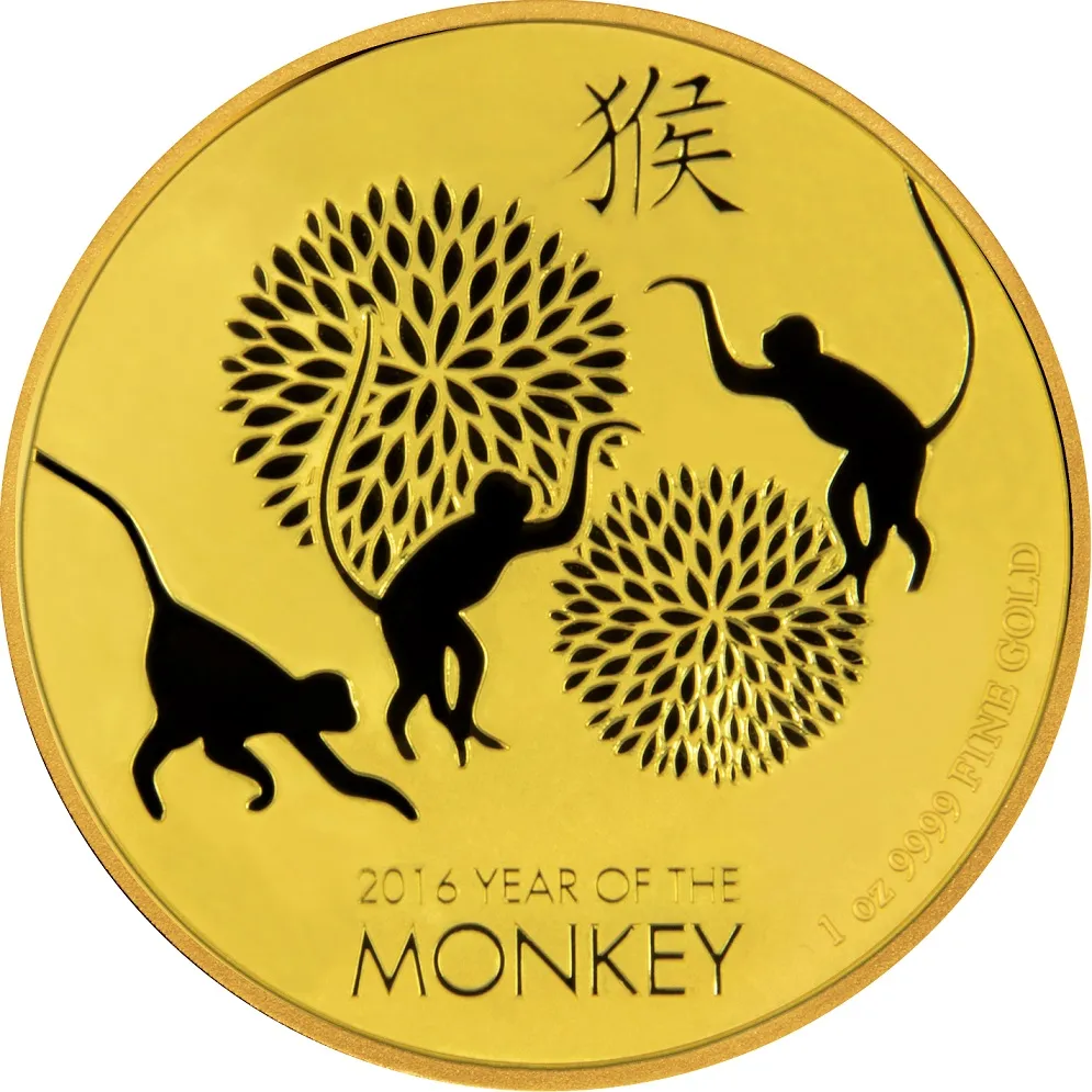 1 Unze Goldmünze Niue Affe 2016