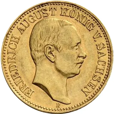 10 Mark Goldmünze Friedrich August von Sachsen