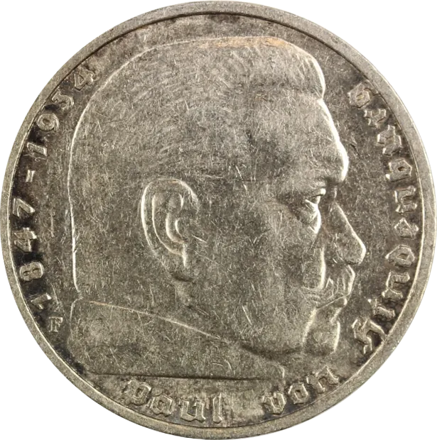 5 Reichsmark Silbermünze Hindenburg