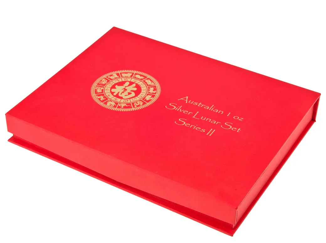 Lunar II Münzbox rot für 12x 1oz Silbermünze