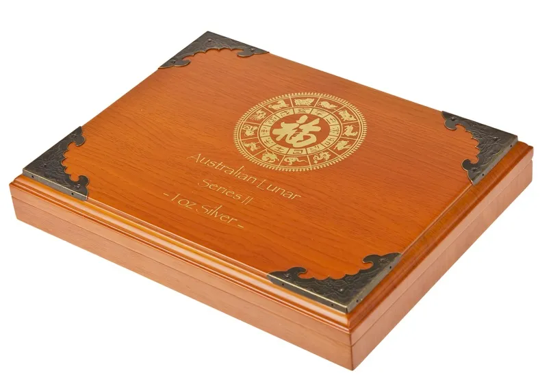 Lunar II Münzbox Holz für 12x 0,5oz Silbermünze