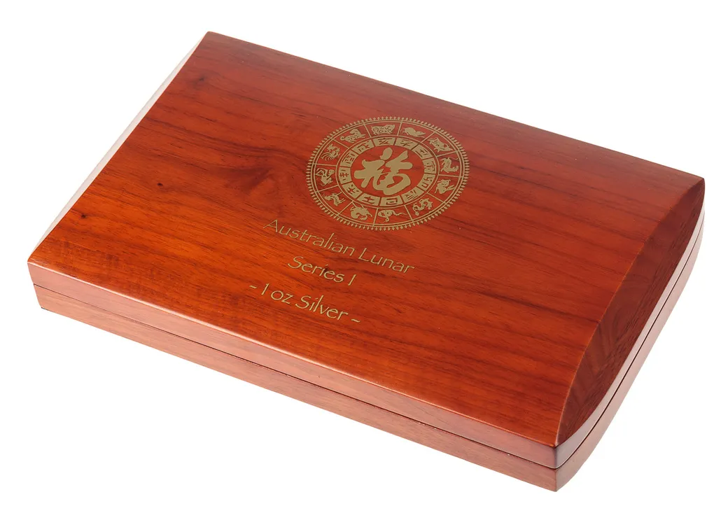 Lunar I Münzbox Holz für 12x 1oz Silbermünze