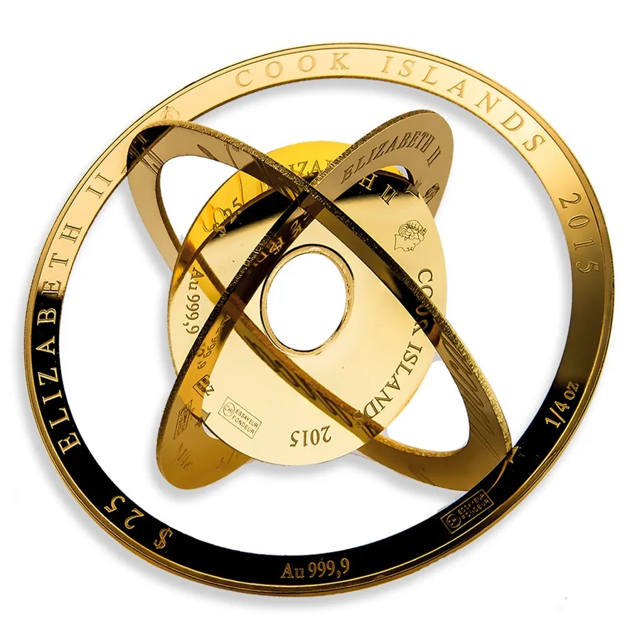 1 Unze Goldmünze Cook Islands Armillary 2015