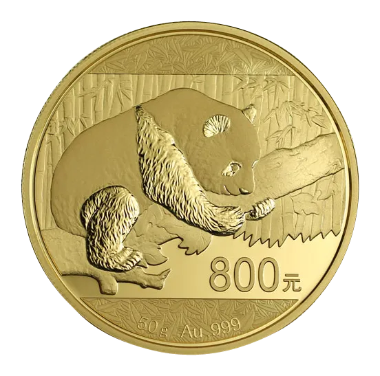 50g Goldmünze China Panda 2016