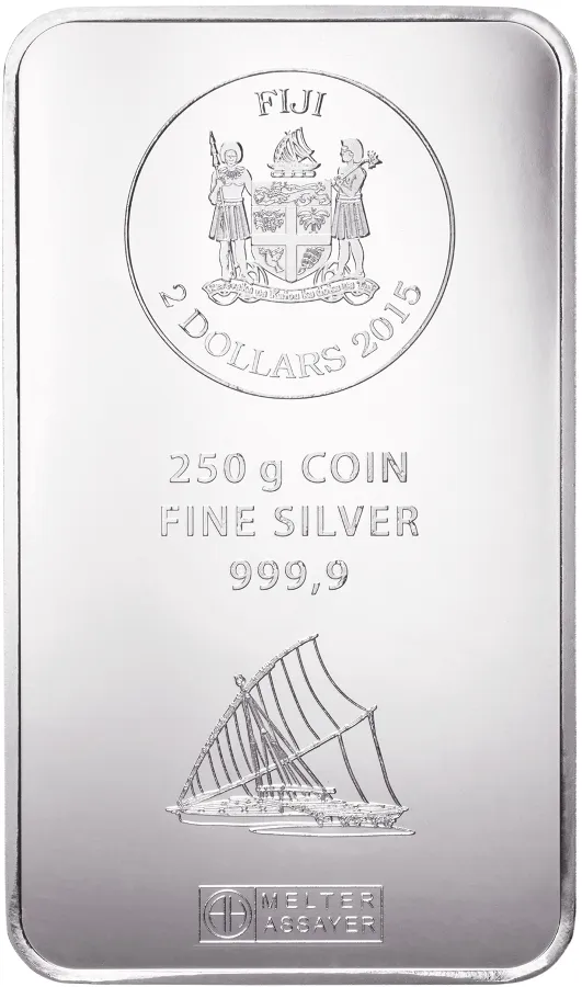 250 Gramm Silber Argor Heraeus Fiji Münzbarren