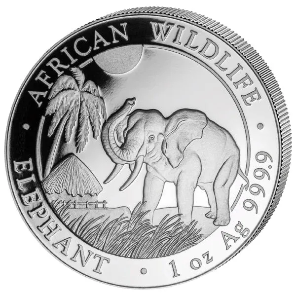 1 Unze Silbermünze Somalia Elefant 2017