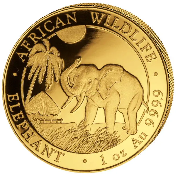 1 Unze Goldmünze Somalia Elefant 2017