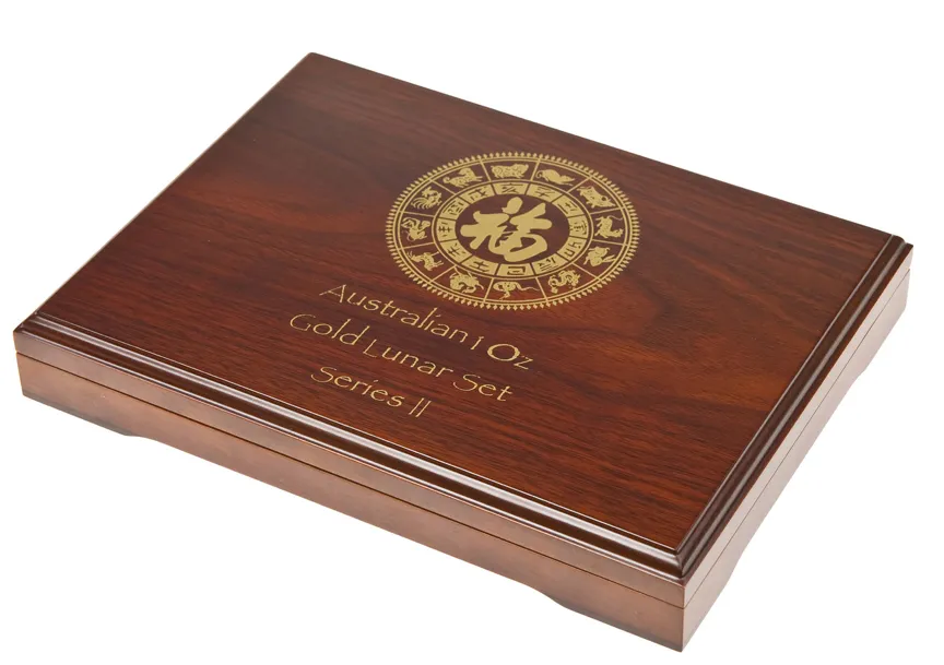 Lunar II Münzbox Holz für 12x 1oz Goldmünze