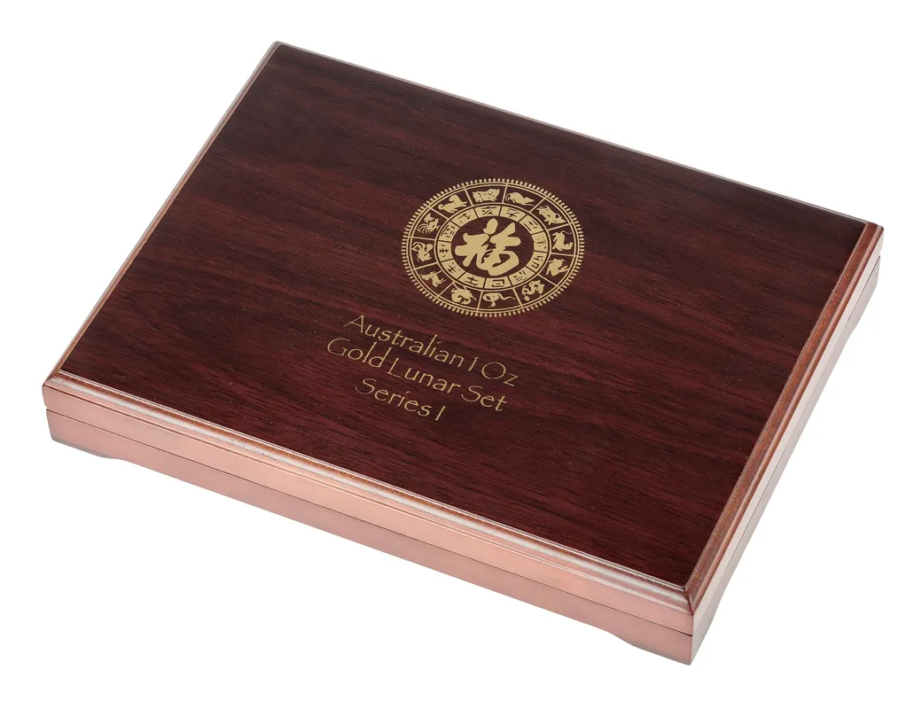 Lunar I Münzbox Holz für 12x 1oz Goldmünze