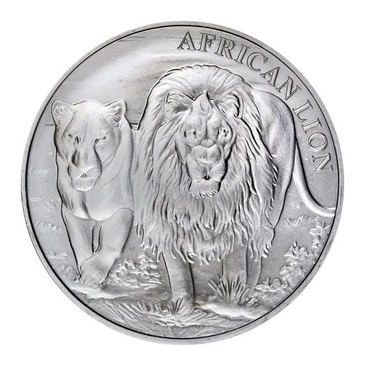 1 Unze Silbermünze Afrika Kongo Löwe 2016