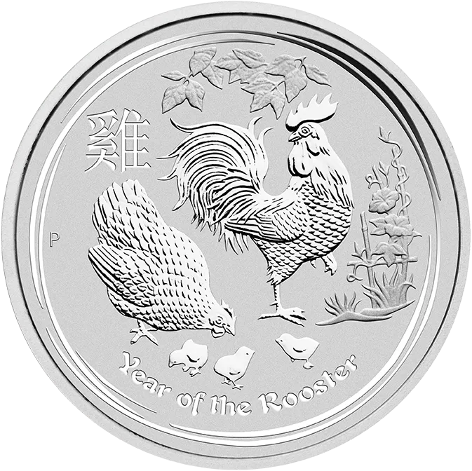 1 Unze Silbermünze Australien Lunar II Hahn 2017