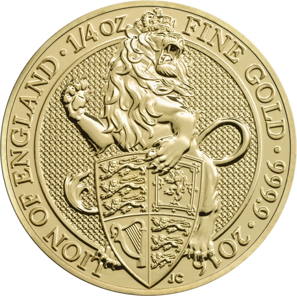 1/4 Unze Goldmünze Queens Beasts Lion 2016