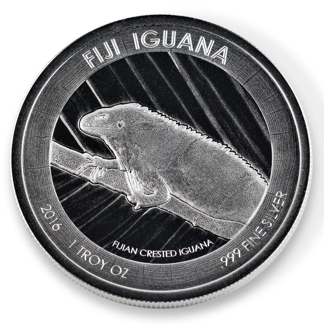 1 Unze Silbermünze Fiji Iguana 2016