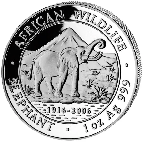 1 Unze Silbermünze Somalia Elefant 2006