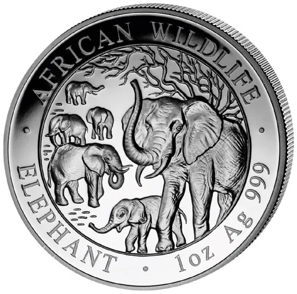 1 Unze Silbermünze Somalia Elefant 2008