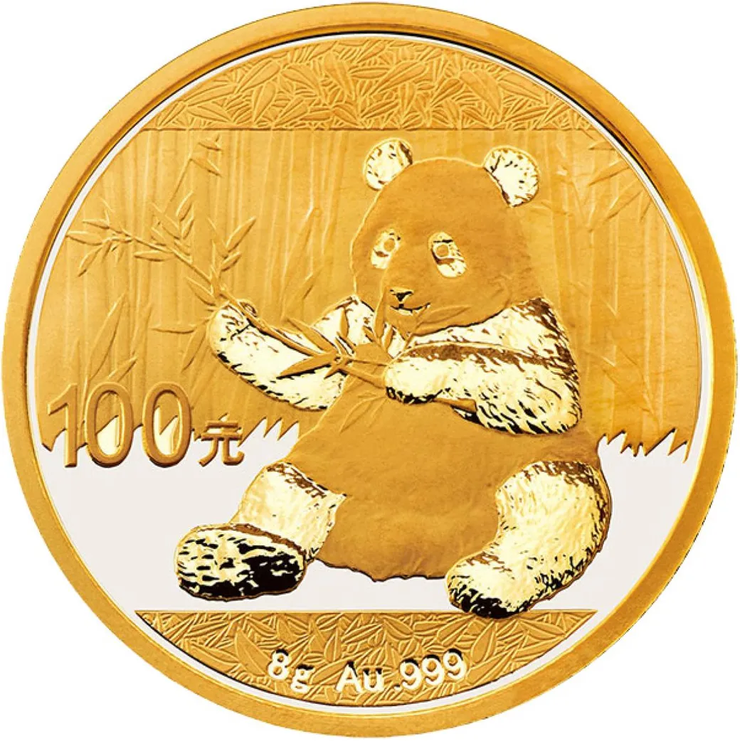 8 Gramm Goldmünze China Panda 2017