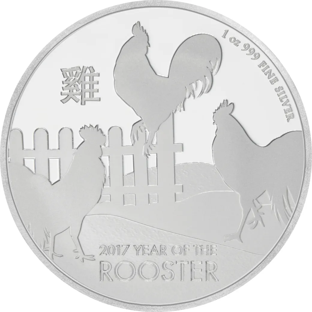 1 Unze Silbermünze Niue Hahn 2017