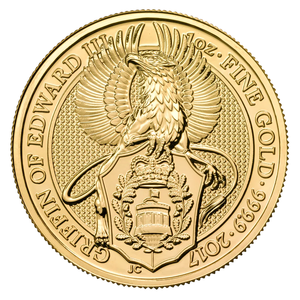 1 Unze Goldmünze Queens Beasts Griffin 2017