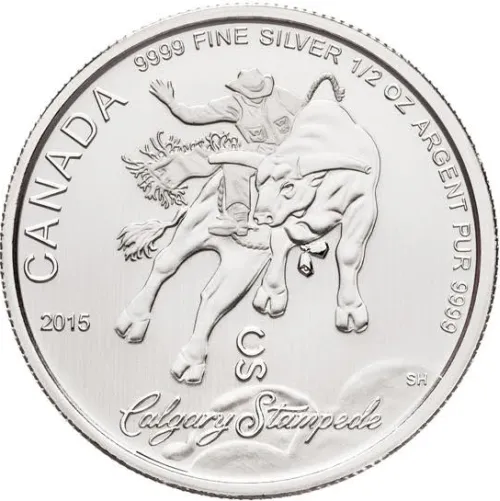 1/2 Unze Silbermünze Kanada Calgary Stampede 2015