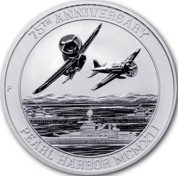 1 Unze Silbermünze Tavalu Pearl Harbor  Zero Fighters 2016