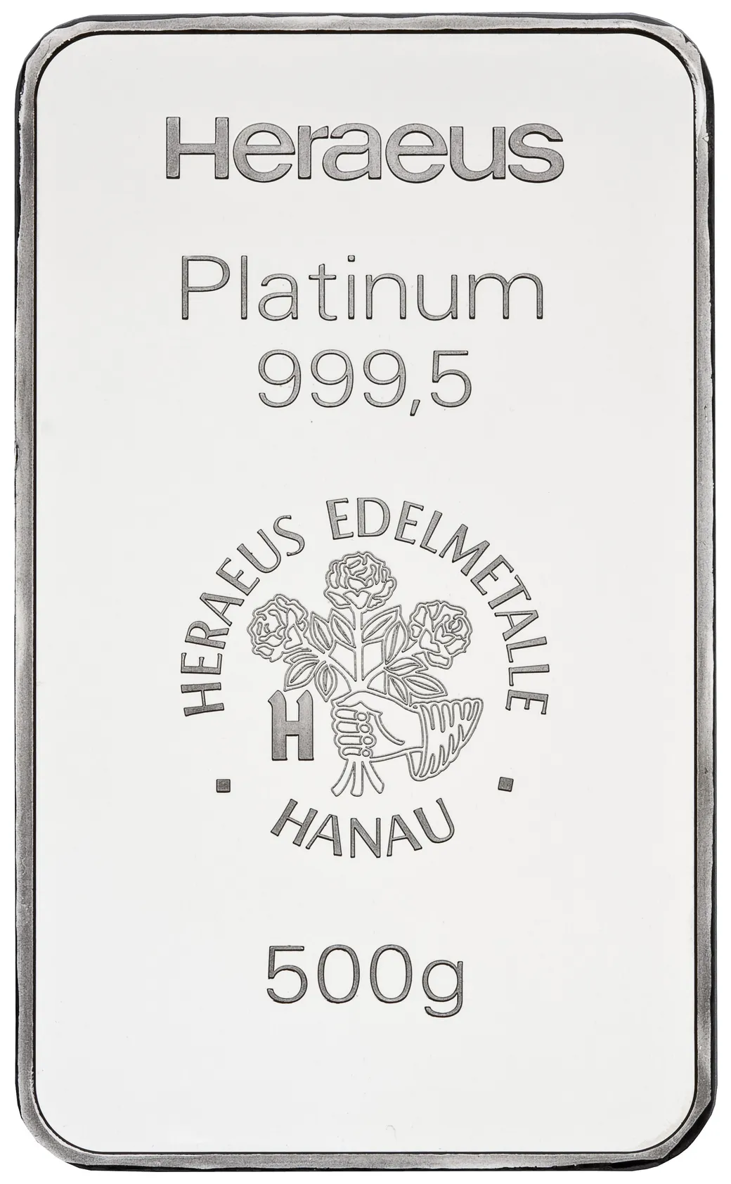 500 Gramm Platinbarren Heraeus