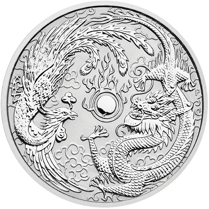 1 Unze Silbermünze Australien Drache & Phönix 2017