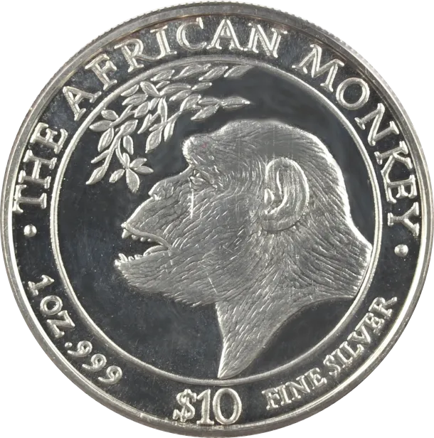 1 Unze Silbermünze Somali Republic African Monkey 1998
