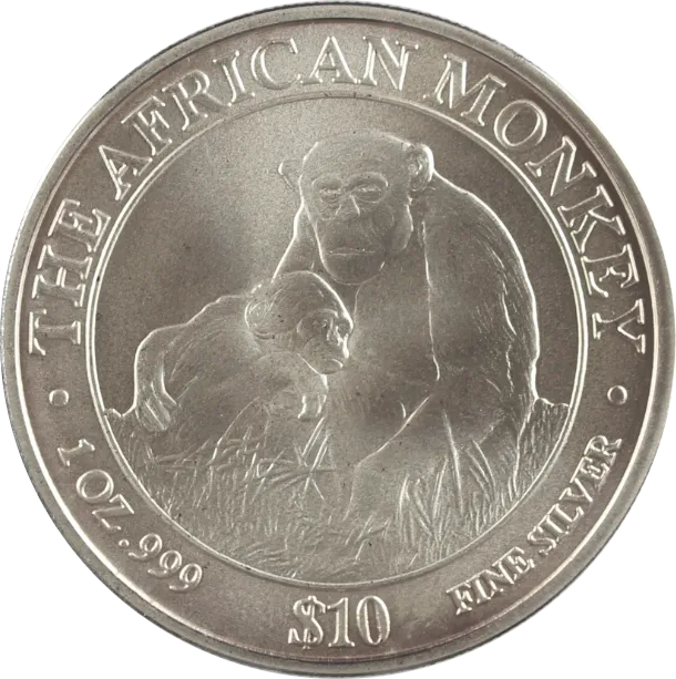 1 Unze Silbermünze Somali Republic African Monkey 2003
